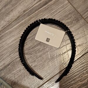 NWT I Am Women's Elegant Black Beaded Headband Ages 15+